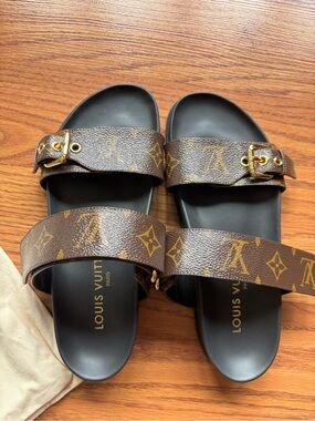 Louis Vuitton | Shoes | Louis Vuitton Lock It Slide Sandal Size 36